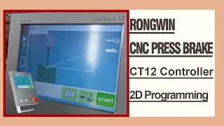RONGWIN cnc press brake CYBELEC CT12 controller 2D programming and automatic sequence function