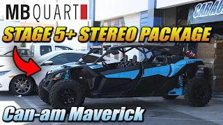 Can-am Maverick X3 Stereo System Package. Plug and Play MB Quart Stage 5 system w/ 2 subwoofers.