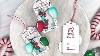 Holiday shaker tags with Joy