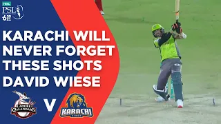 PSL 2021 | Karachi Will Never Forget These Shots | David Wiese | Lahore  vs Karachi  |Match 11 |MG2E