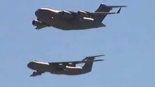 C-17 & C-141B  FLYBY (The Passing Of The Torch)