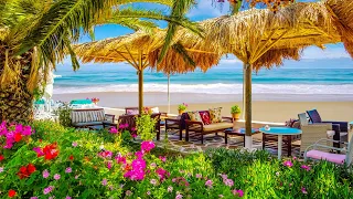 Summer Beach Bar Cafe Ambience ☕ Coffee Shop Ambience With Smooth Bossa Nova, Wave Sounds for Relax