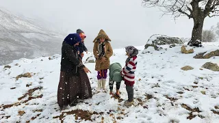 Souza made a snowman in the snow to make his children happy