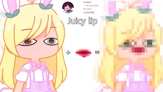 is this fake or real? kooleen juicy lip tutorial. trying it on my gacha oc 💋😱