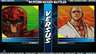 WCFITZ88 MUGEN Battles | Magneto vs Geese Howard - Marvel vs SNK