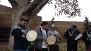 Native Americian Yakama Nation Seattle Seahawks Tailgate Rally Honor Song