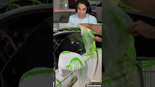 Pouring Paint On A Rolls Royce