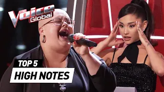 INSANELY HIGH NOTES that shock The Voice Coaches