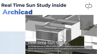 How to create Sun Study in Archicad | Real Time Sun Study in Archicad | Sun Study Tutorial