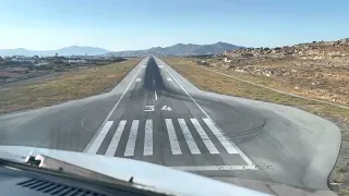 Landing in Mykonos with A320