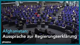 Afghanistan: Aussprache zur Regierungserklärung von Angela Merkel am 25.08.21