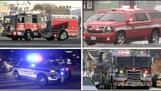 *ROTORAYS* Police cars, Fire engines, and ambulances responding part #11