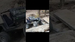 Jeep TJ 3 wheelin #jeep #shorts