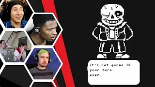 Let's Players Reaction To Sans His Special Attack | Undertale (Genocide)