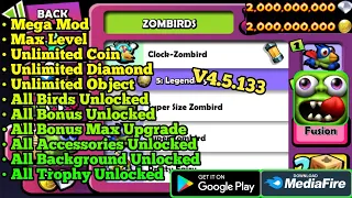 Zombie Tsunami Mod Apk Terbaru Max Level - All Birds Unlocked - Unlimited Coin & Diamond