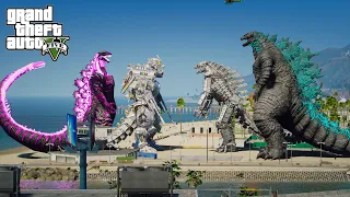 Legendary Godzilla, kiryu Mechagodzilla vs Shin Godzilla, Mechagodzilla 2021 ( GTA V Mods )