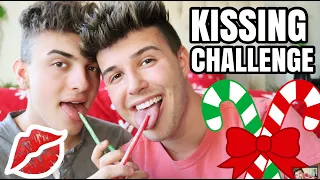 CANDY CANE KISSING CHALLENGE WITH MY BOYFRIEND!