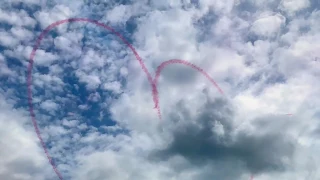 Red Arrows (Heart Formation) RAF Cosford Air Show 2019