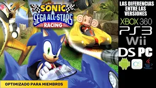 Las Diferencias entre las versiones de Sonic & Sega All Star Racing