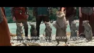 Reepicheep and Aslan "It's the honor and glory of a mouse"