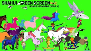 animal stampede part - 4 | horse stampede green scree | horse version | horse run | Mangalarga