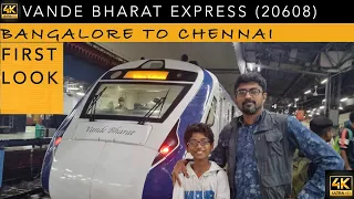 Vande Bharat Express Train from KSR Bengaluru- 20608 Full Journey to Chennai via Katpadi | First Day