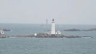 Boston Harbor Lighthouse on a moment of Clarity on a foggy day.