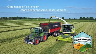 Grasseizoen 2023 - Hakselen en inkuilen door Loonbedrijf Van Gessel uit Wehl - Dolby 5.1