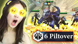 SO MUCH LOOT! INSANELY RISKY 6 PILTOVER 70 STACK CASHOUT | TFT SET 9