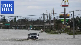 Jefferson Parish, LA officials tour the devastating flooding following Hurricane Ida