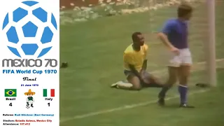 World Cup Mexico 1970  Brazil   Italy 4 1 Final   HD