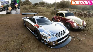 Forza Horizon 5 || Gameplay With Steering Wheel || 1998 Mercedes Benz AMG CLK GTR Forza Edition ||