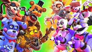 [SFM FNaF] Top 5 CRAZY Security Breach vs FIGHT Animations