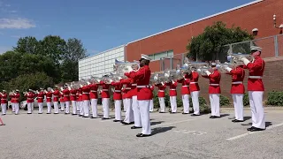 U.S. Marine Drum and Bugle Corps Brass warmup at CHS, 8/1/2022