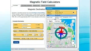 Ориентирование. Онлайн-калькулятор магнитного склонения