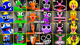 ROBLOX Rainbow Friends ALL JUMPSCARES vs NEW Minecraft vs Garry's Mod vs Mobile #2