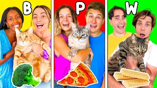 MANGIAMO SOLO CIBO DELLA PRIMA LETTERA DEL NOME DEI NOSTRI GATTI CON TUTTI I NOSTRI AMICI! 😺