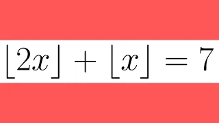 An equation with floor values! An algebraic adventure in equations and inequalities...