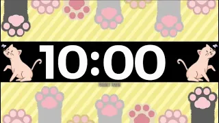 10 Minute Fun Cat Kitten Countdown Timer (with Happy Music)