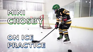 MINI SIDNEY CROSBY's Skills Training - хоккейные тренировки - 8 Years Old