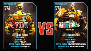 REAL STEEL WRB Atom Gold VS Metro Gold New Robots GOLD UPDATE