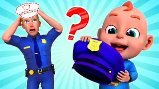 Baby police officer  - Job and career + Baby Shark Doo Doo Doo | More Nursery Rhymes & Kids Songs