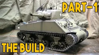 1/16th scale RC mato sherman part 1 of 3 (Model's unboxing / construction)