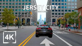 4K Driving in Downtown Jersey City - Financial District - New Jersey - HDR - USA