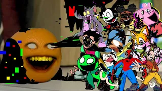 FNF Sliced But Pibby ALL PHASES Sing it | Corrupted Annoying Orange x Pibby - Friday Night Funkin'