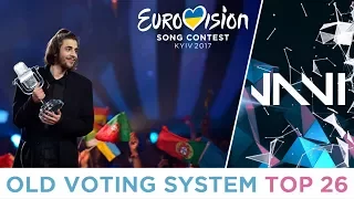 Eurovision 2017 Final | Top 26 with the Old Voting System