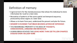 Part 1 - Neural Basis of Memory