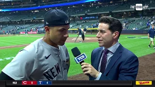 Gleyber Torres on the Yankees' big win, hitting performance