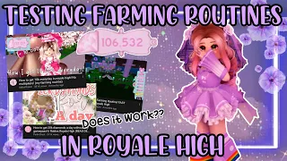 Testing Farming Routines in Royale High so you Don’t Have to // Gamepasses and No Gamepasses