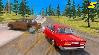 GTA 4 Car Crashes - Crash Testing Real Car Mods Ep.102